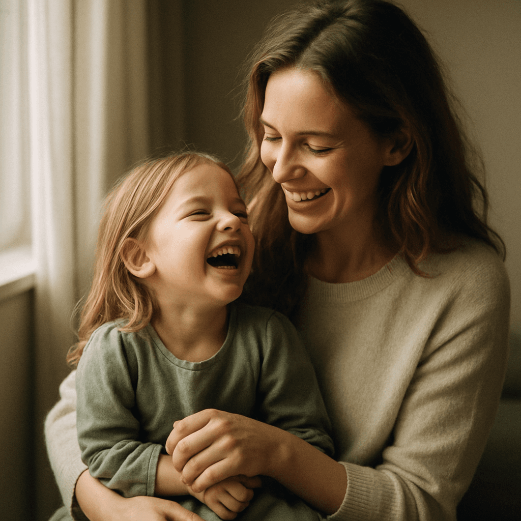 Een warm familiemoment, vastgelegd door een fotograaf
